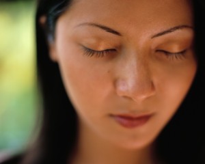 Woman Closing Eyes